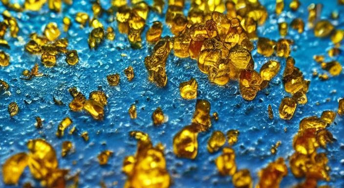 Electrifying Amber: Macro Photography Masterpiece