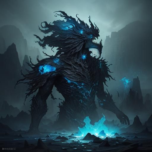 Fragmented Phantom in Dark Fantasy Style