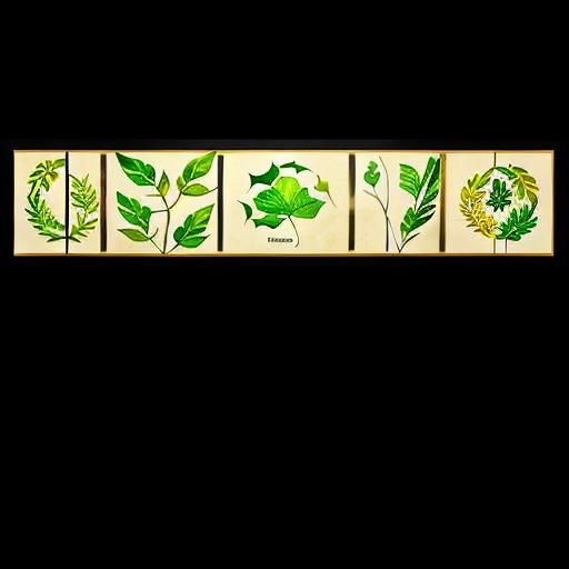 Kenaf Leaf Logo in Art Deco Graffiti Style