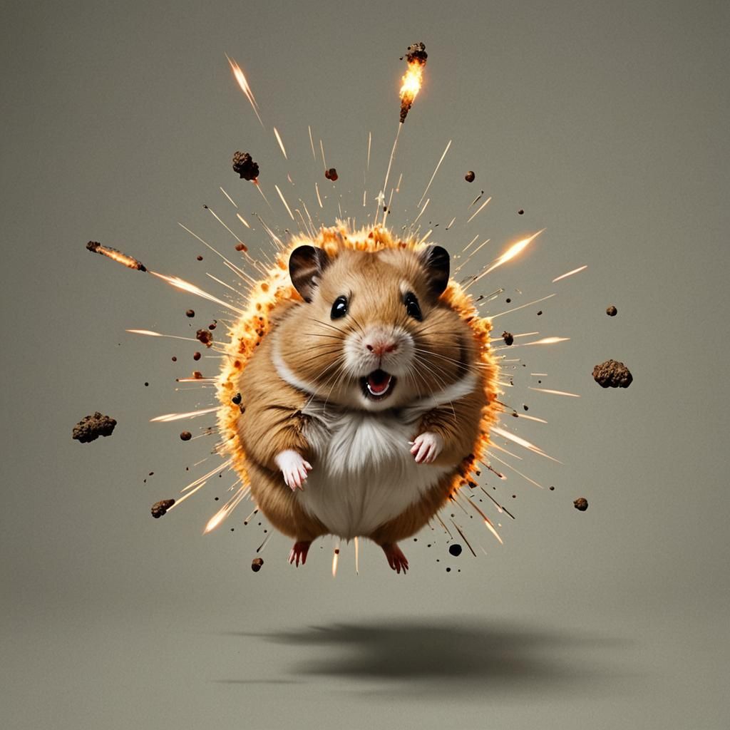Giant Hamster Emerges from Nuclear Blast