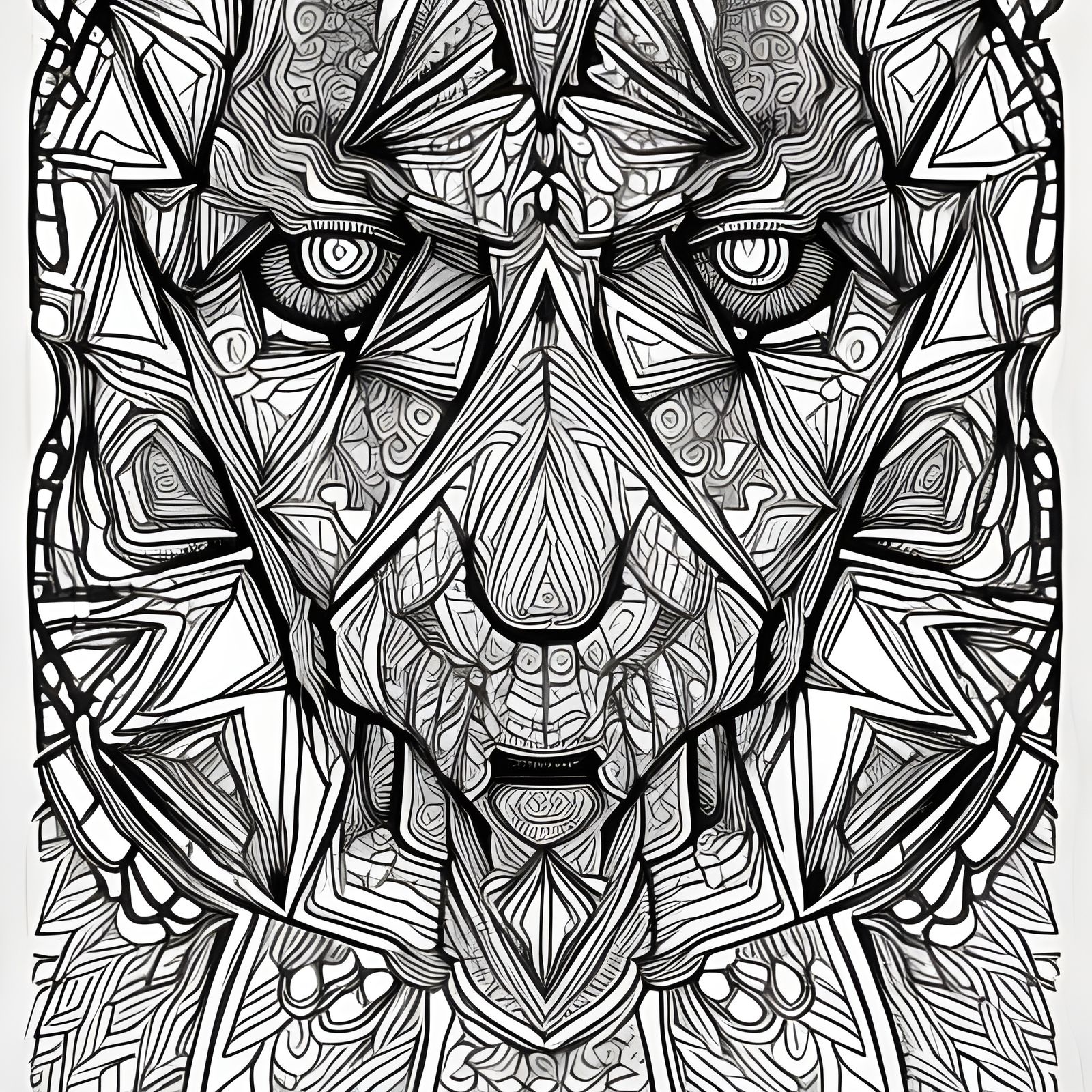 coloring page - face of a dybbuk