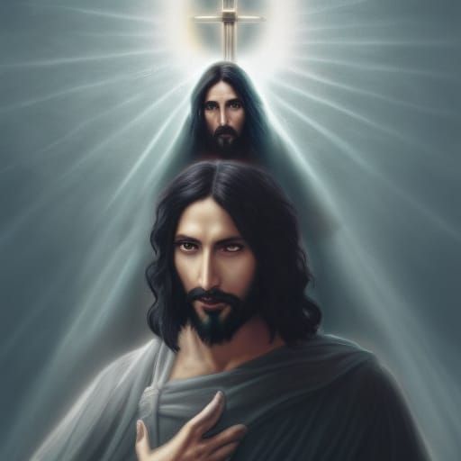 Jesus Christ Resurrecting in Epic Fantasy Art