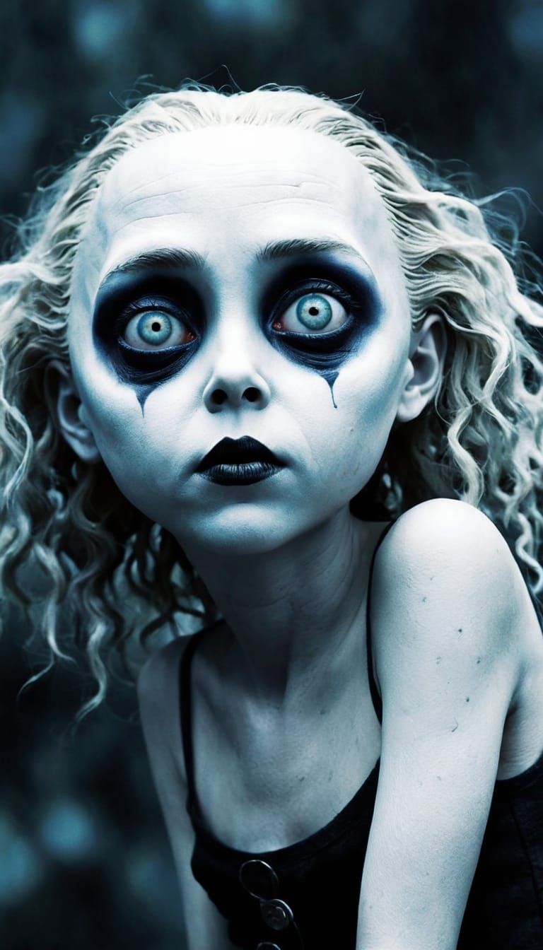 Tim Burton Style Portrait of Una from Legend