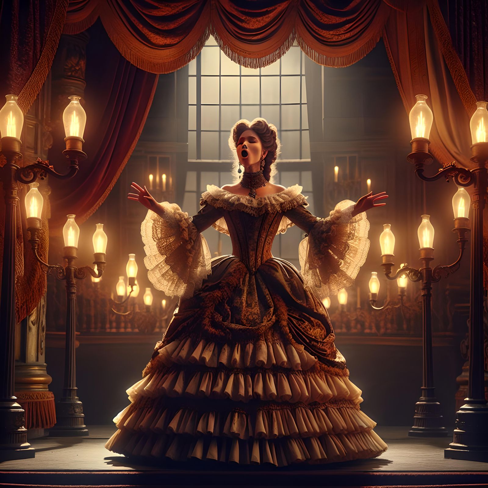 Jenny lind performing on stage