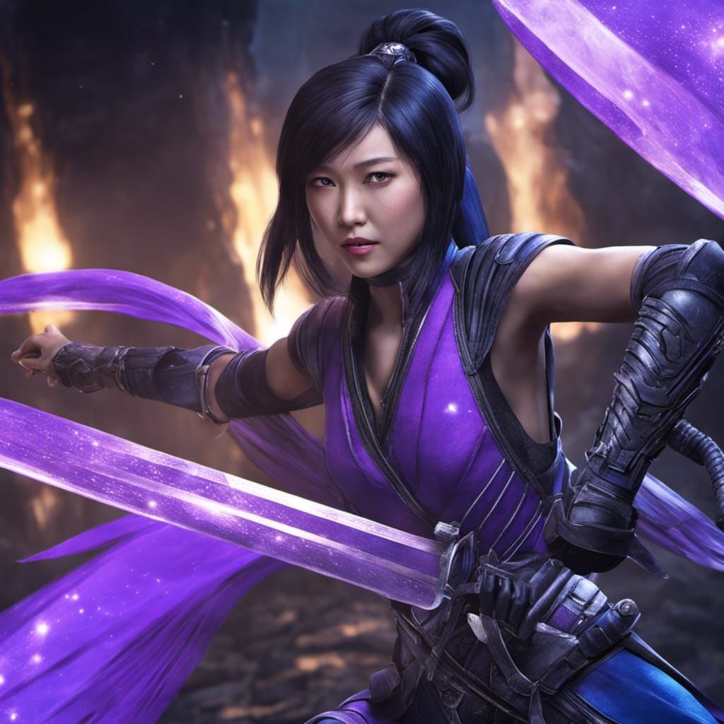 Ninja Princess Sisters Embrace in Outworld Throne Room