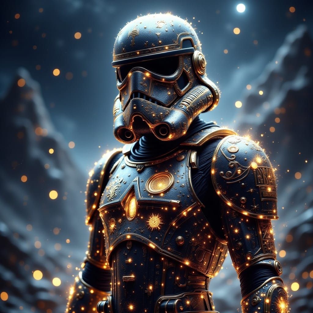 Glittering Storm Trooper in Ancient Gold