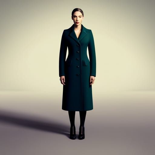 Cinematic Female Mafia Boss in Detailed Coat