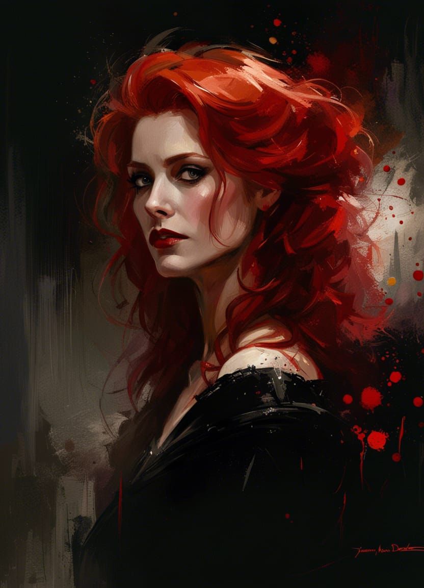 Lucy Westenra Portrait in Graffiti Art Style