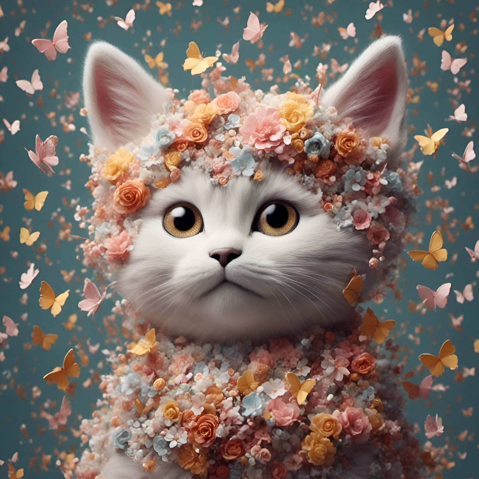 Adorable AI-Generated Kitten Portrait