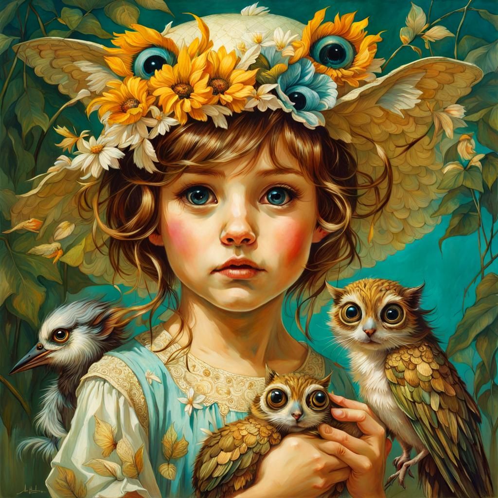 Adorable Animal with Big Eyes: Detailed Concept Art