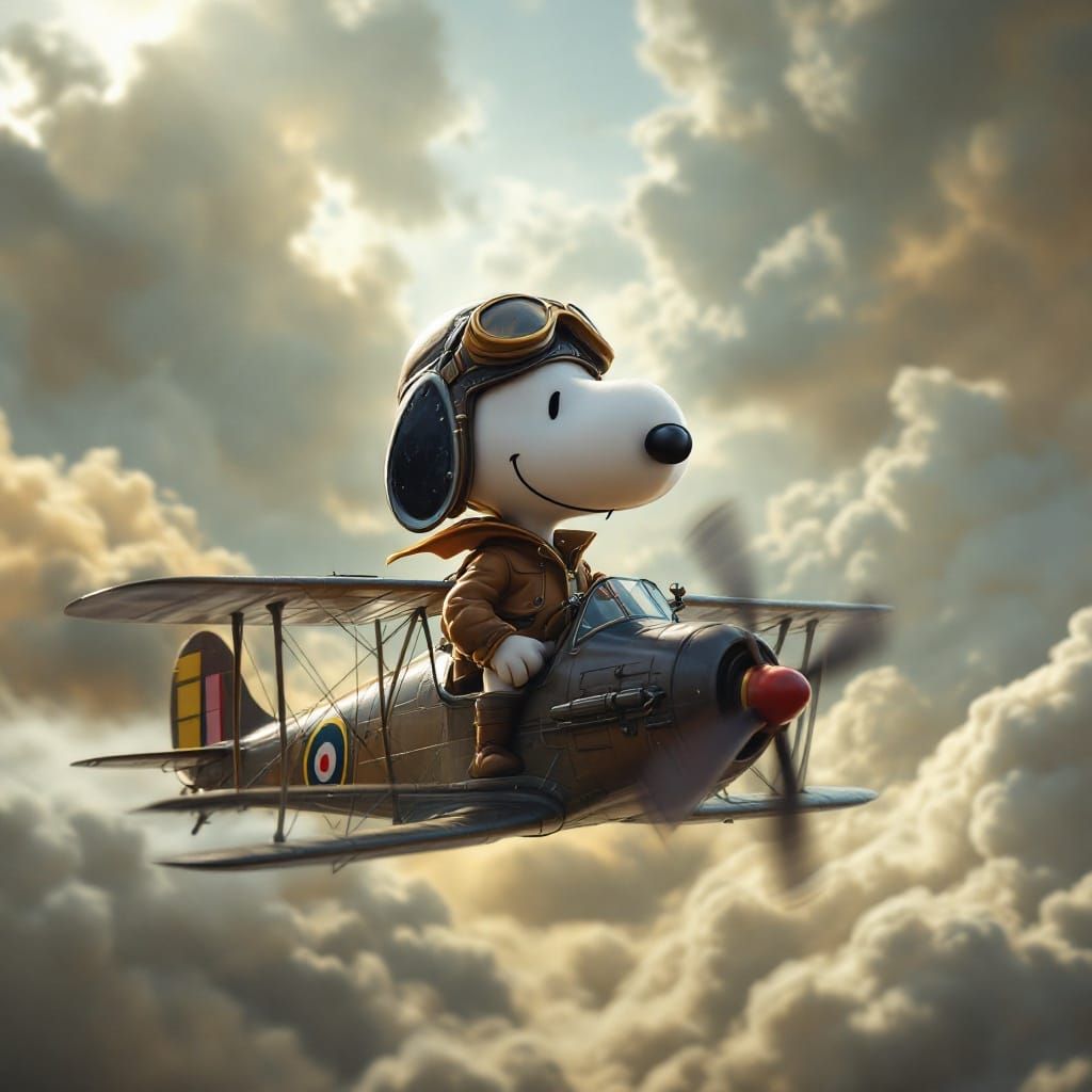 Snoopy Soars: WWI Biplane Adventure