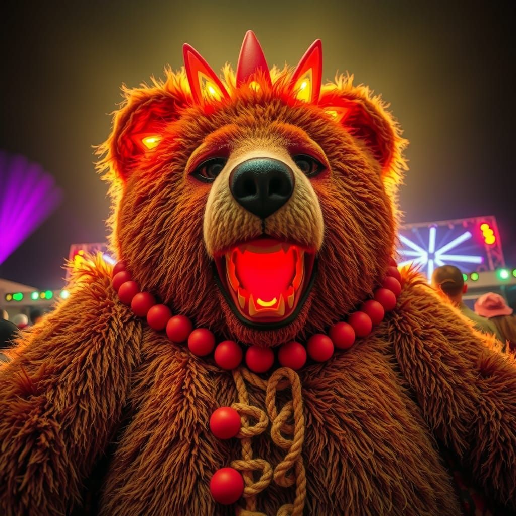 Mystical Festival: Teddybear-Hippy Rages in Darkness