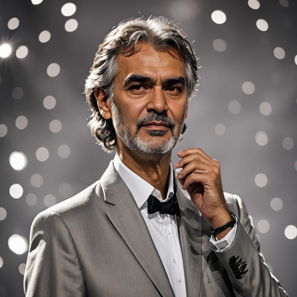 Andrea Bocelli Portrait in Natural Lighting