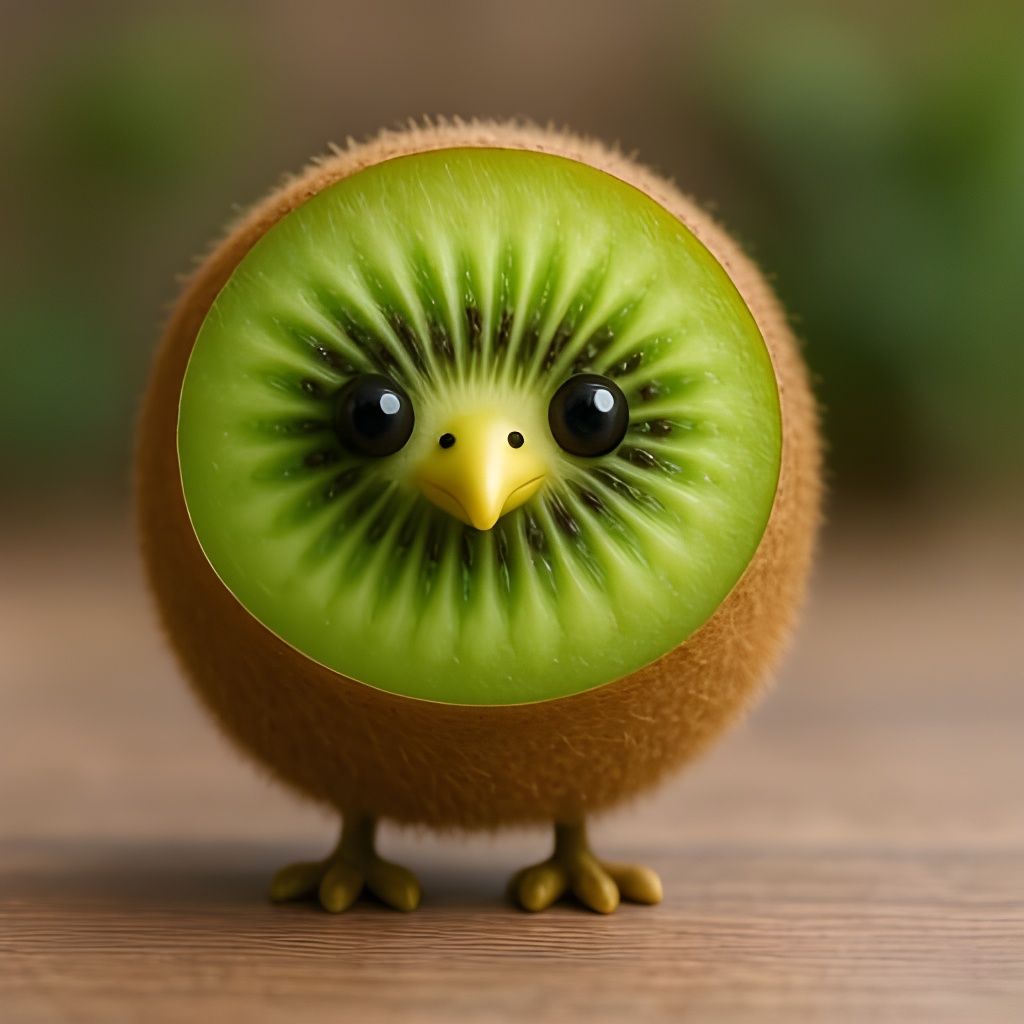 Adorable Kiwi Fruit Character