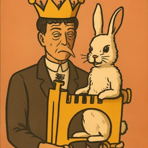 Surreal Object of Power Inspired by Magritte and Ghibli