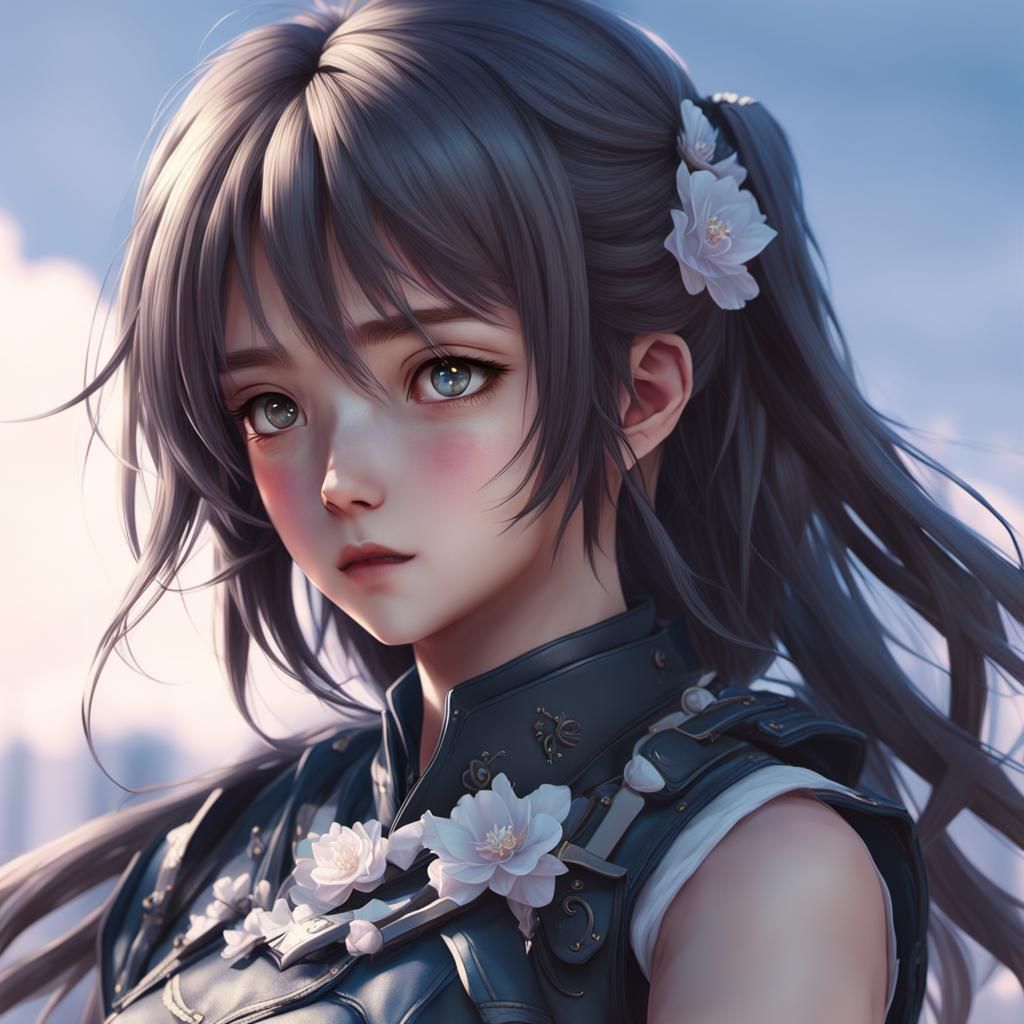 Detailed 3D Anime Art Inspired by WLOP