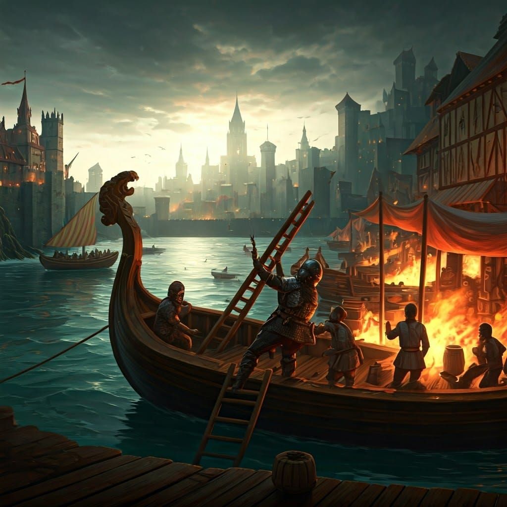 Medieval Marines Torch the Great Wharf in Eiskalt