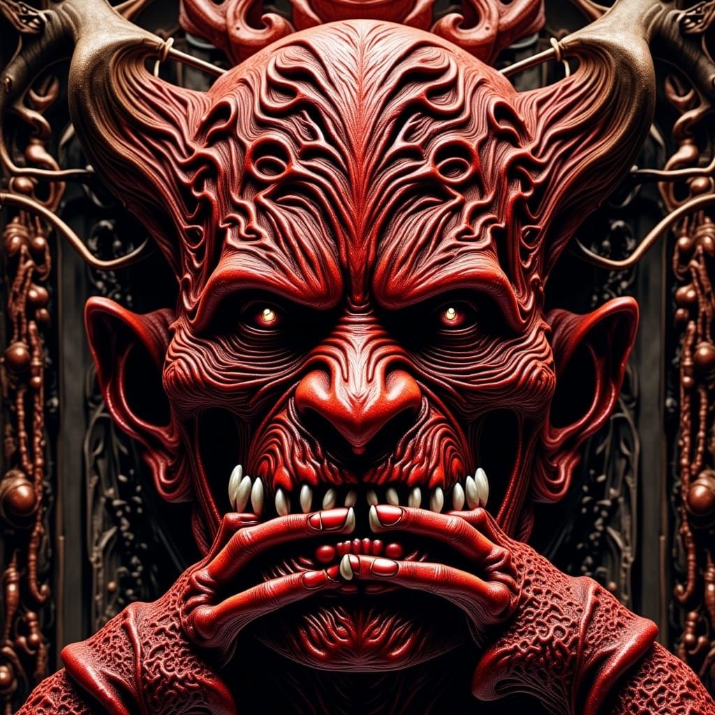 Distorted Organic Landscape in Dark Surreal Style