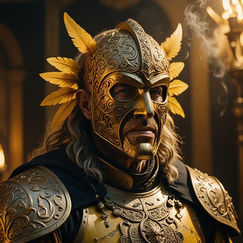 Irish Warrior in Vibrant Oil Painting Style