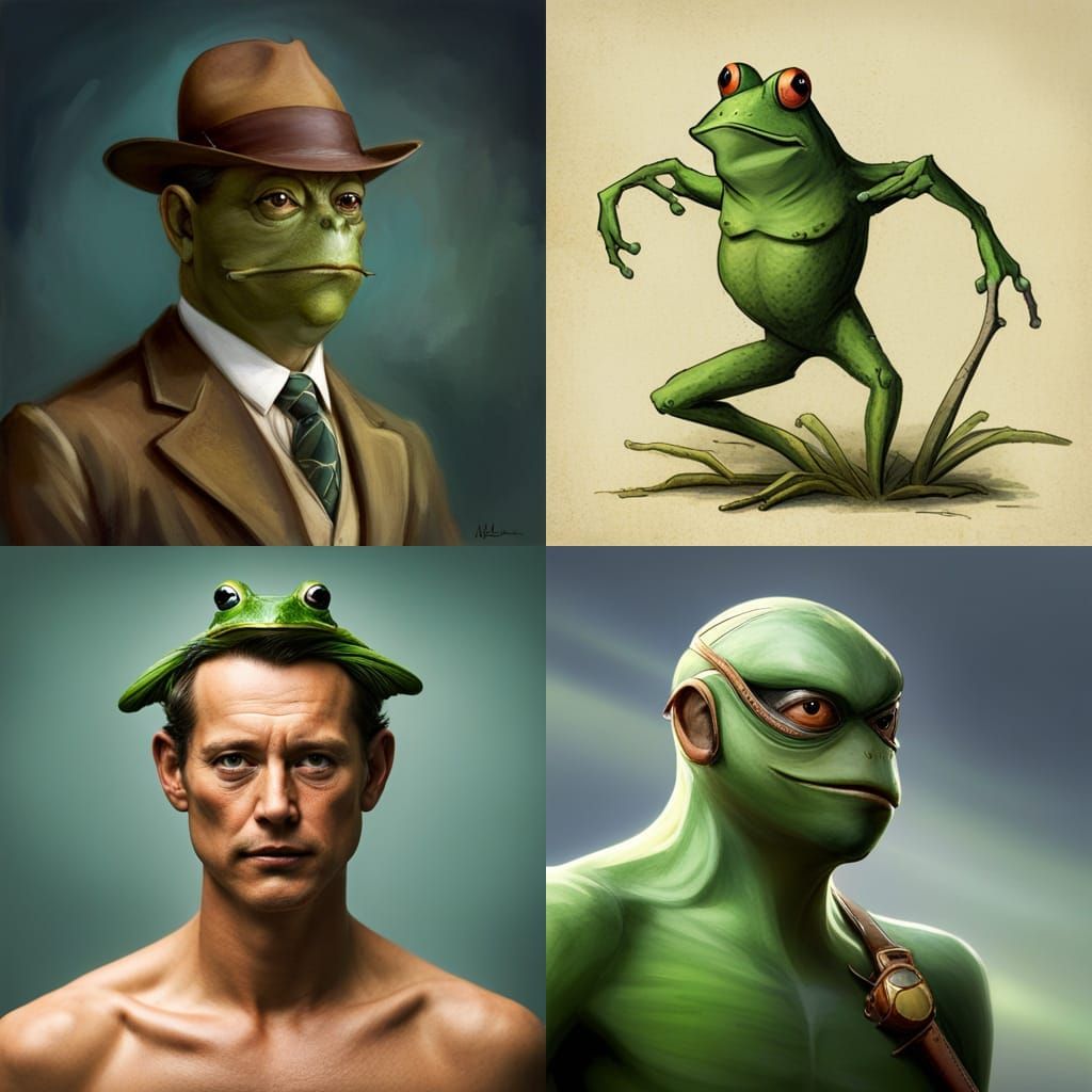 AI Generated Image of a Frog Man
