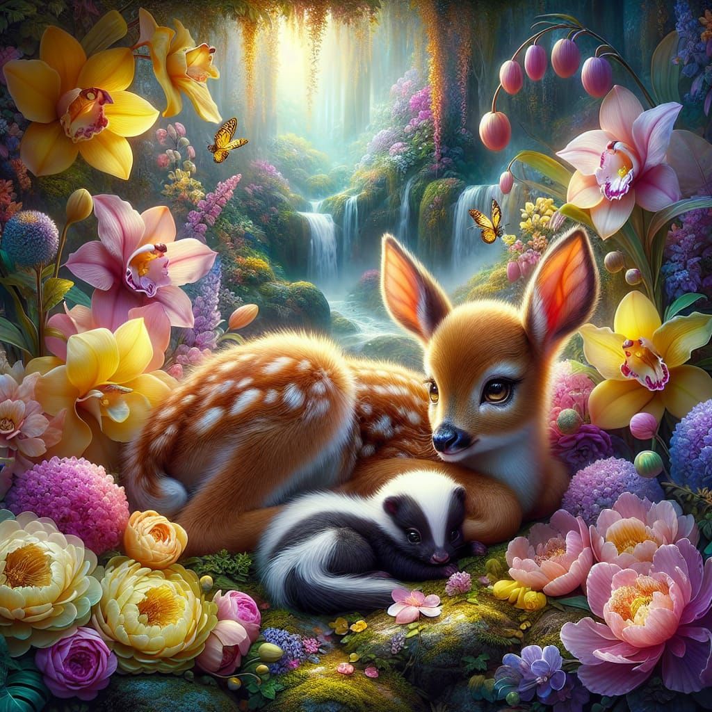 Bambi & Flower
