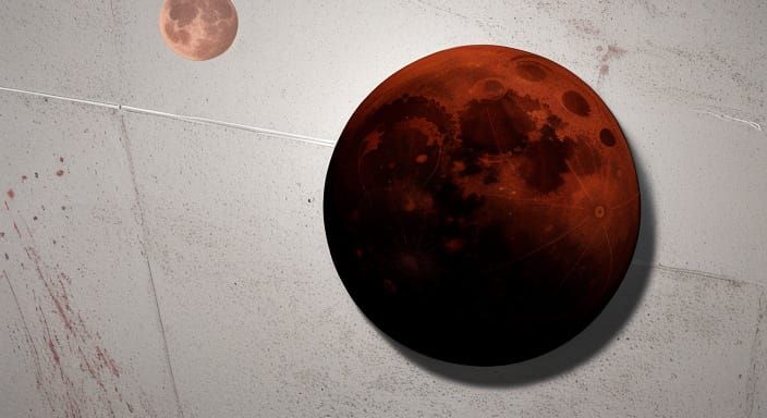 Blood Moon Illuminates Endless Red Halls in Surreal 3D Lands...