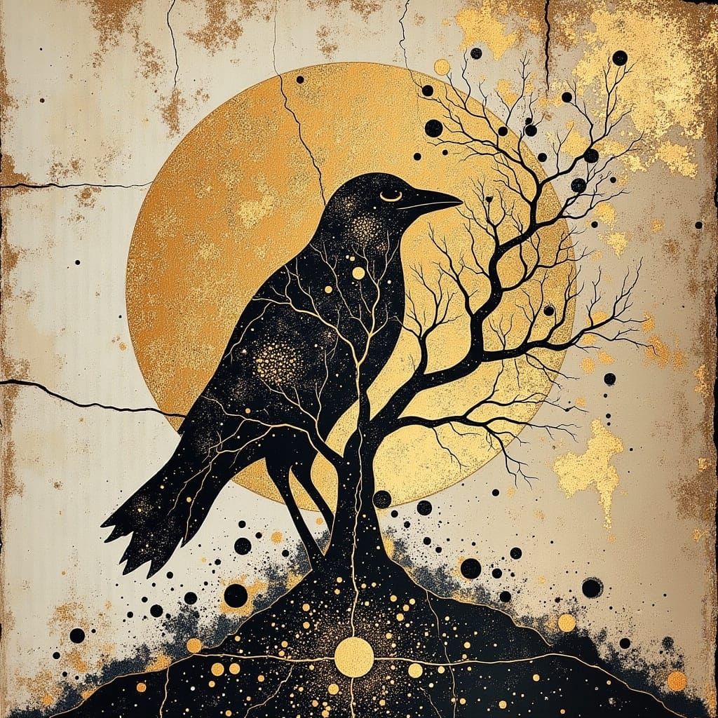 Gothic Tree in Intricate Gold Filigree