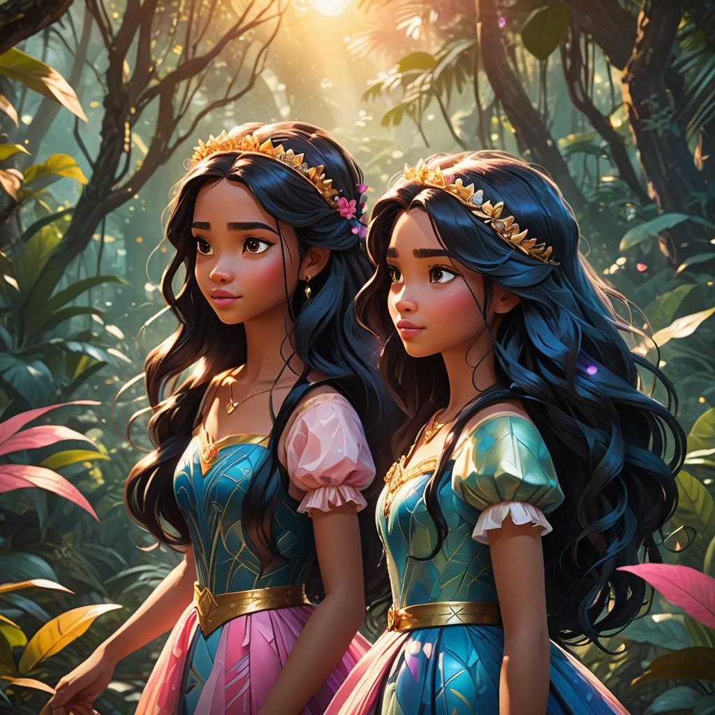 Jungle Princesses in Fauvist Expressionism Style