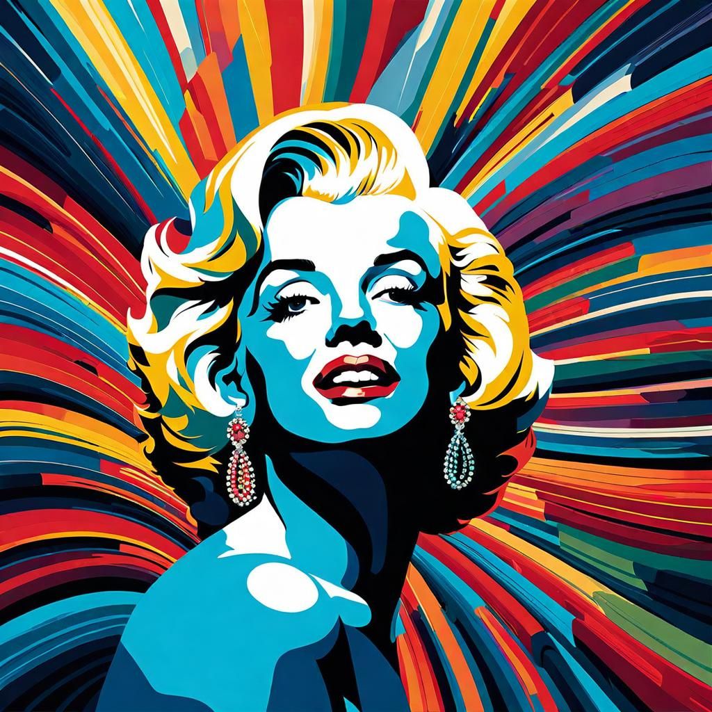 Giant Marilyn Monroe in Ocean: Hyperrealistic Abstract Art