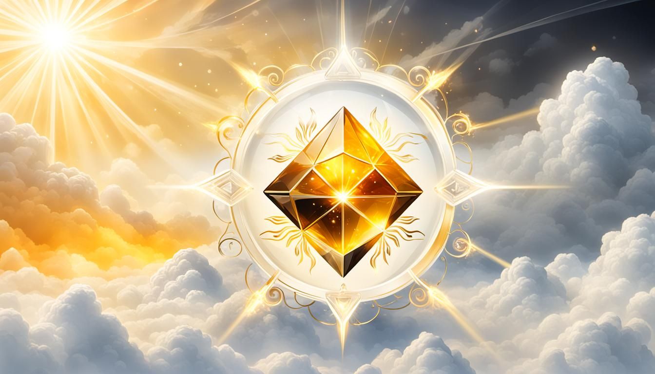 Email Logo with Crystals and Golden Light