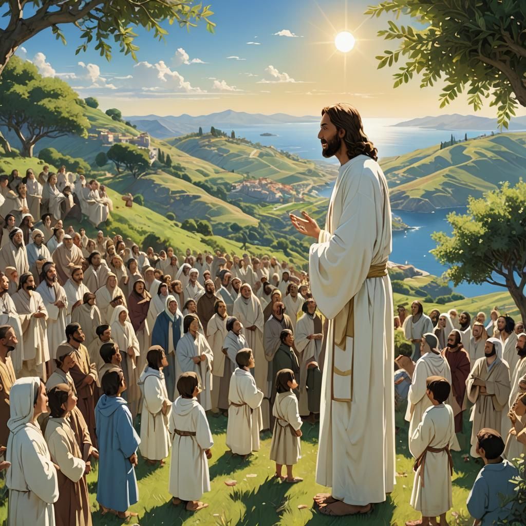 Jesus Christ Preaching: 3D Anime Art