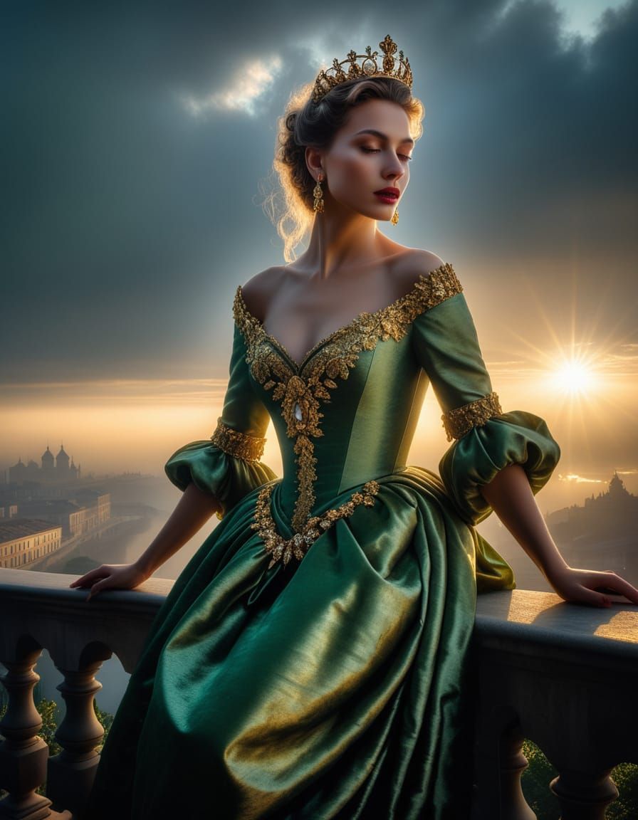 Ethereal Baroque Portrait of Anna Henrietta in Soft Morning ...