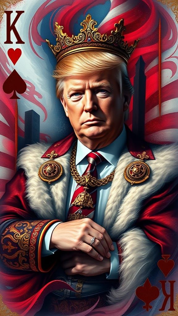 Regal Trump as Poker Card King