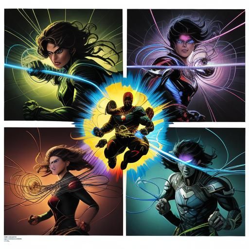 Diverse Group Supports Each Other: Comic Book Art