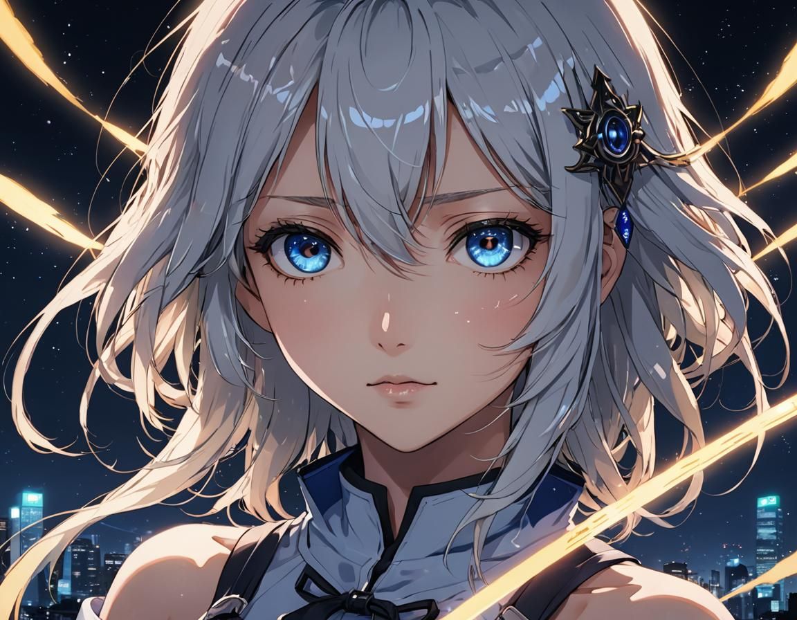 Glowing Eyes in Anime Style Key Visual