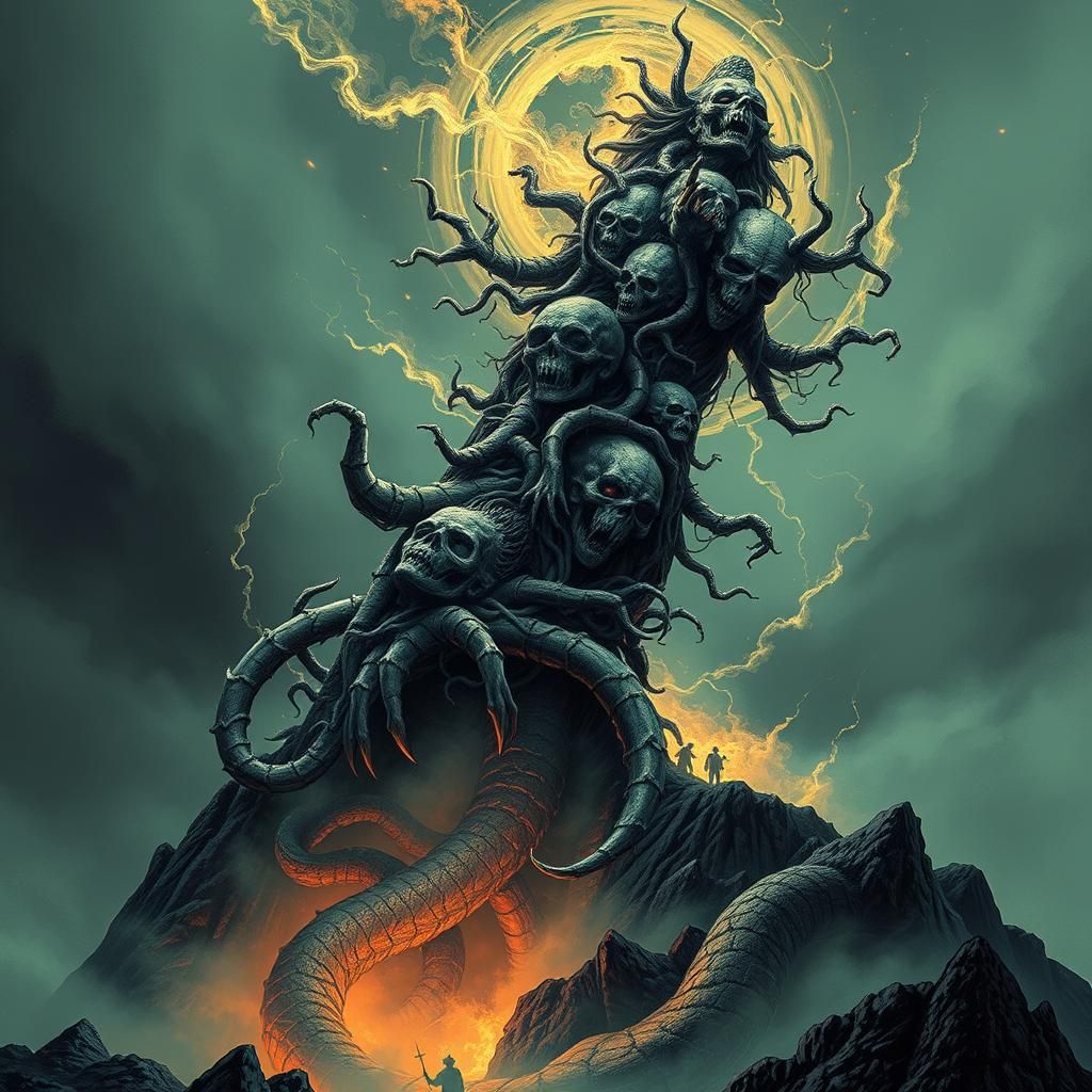 Colossal Totem of Human Limbs on Haunted Mountain