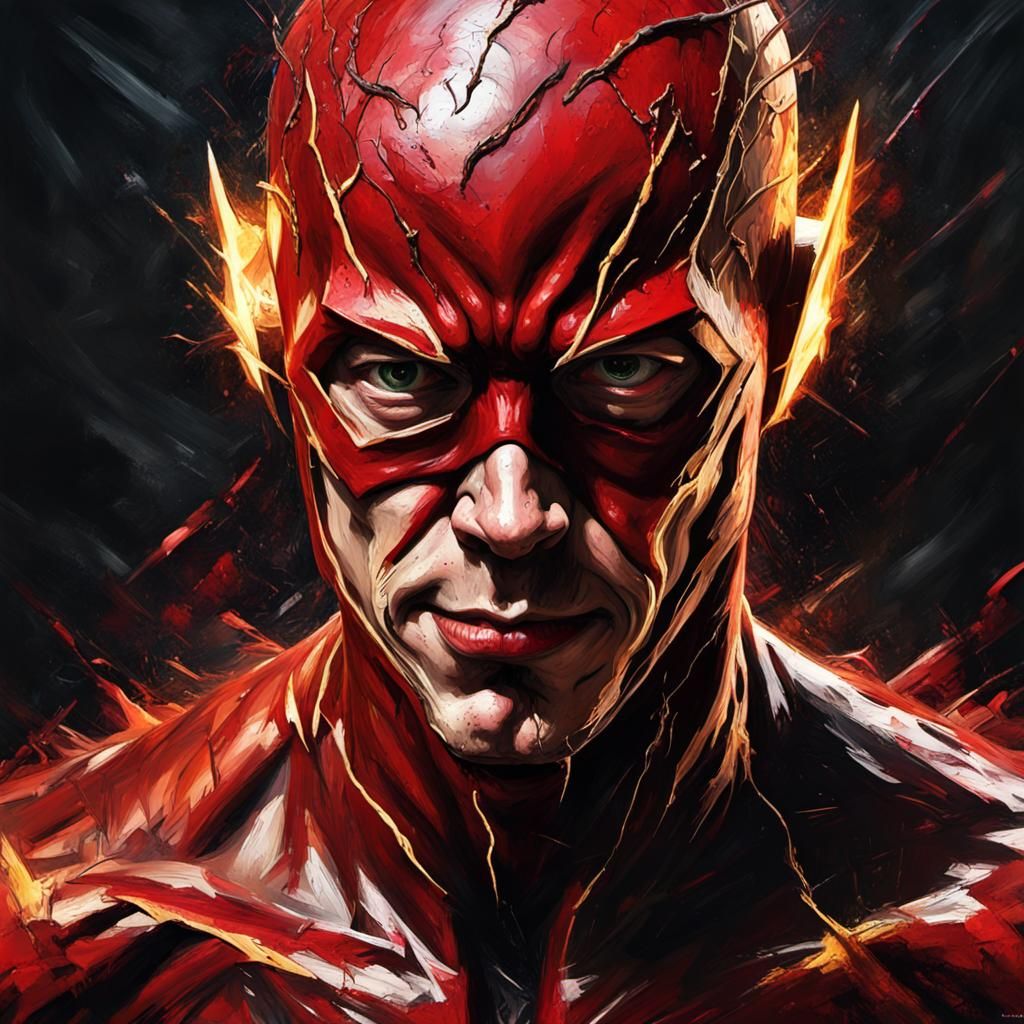 Grotesque Gothic Face in Impressionist Style