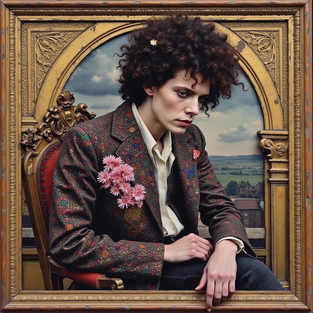 David Bowie in Renaissance Portrait, Expressionist Pop Art