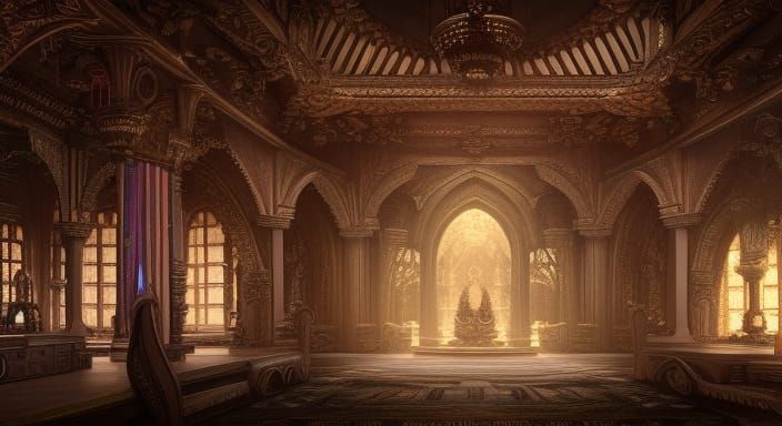 Epic Cleric Temple in a Digital Matte Painting