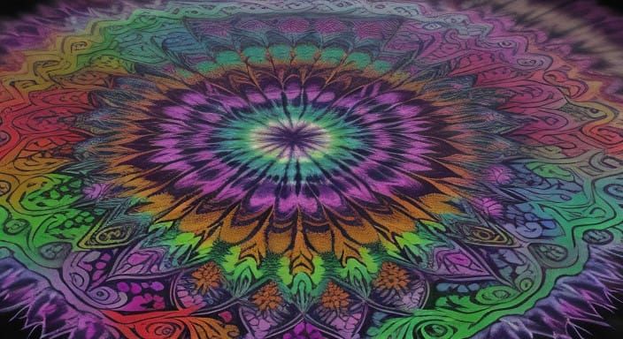 Psychedelic Tie-Dye Masterpiece in Vibrant Colors