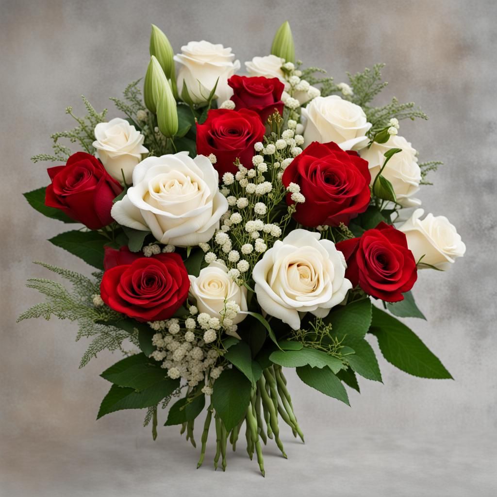 Harmonious Bouquet of Lilies and Roses