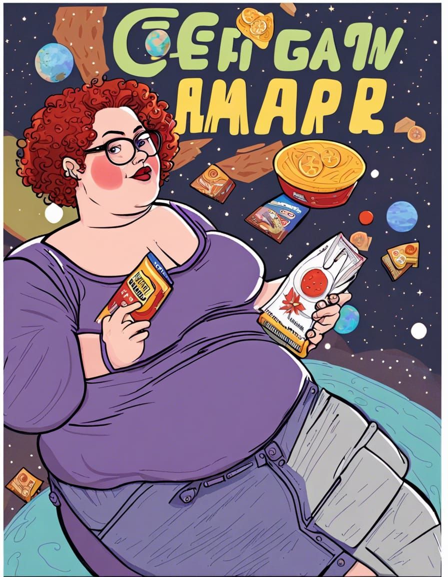 Plus Size Model Poses for Chip Advertisement