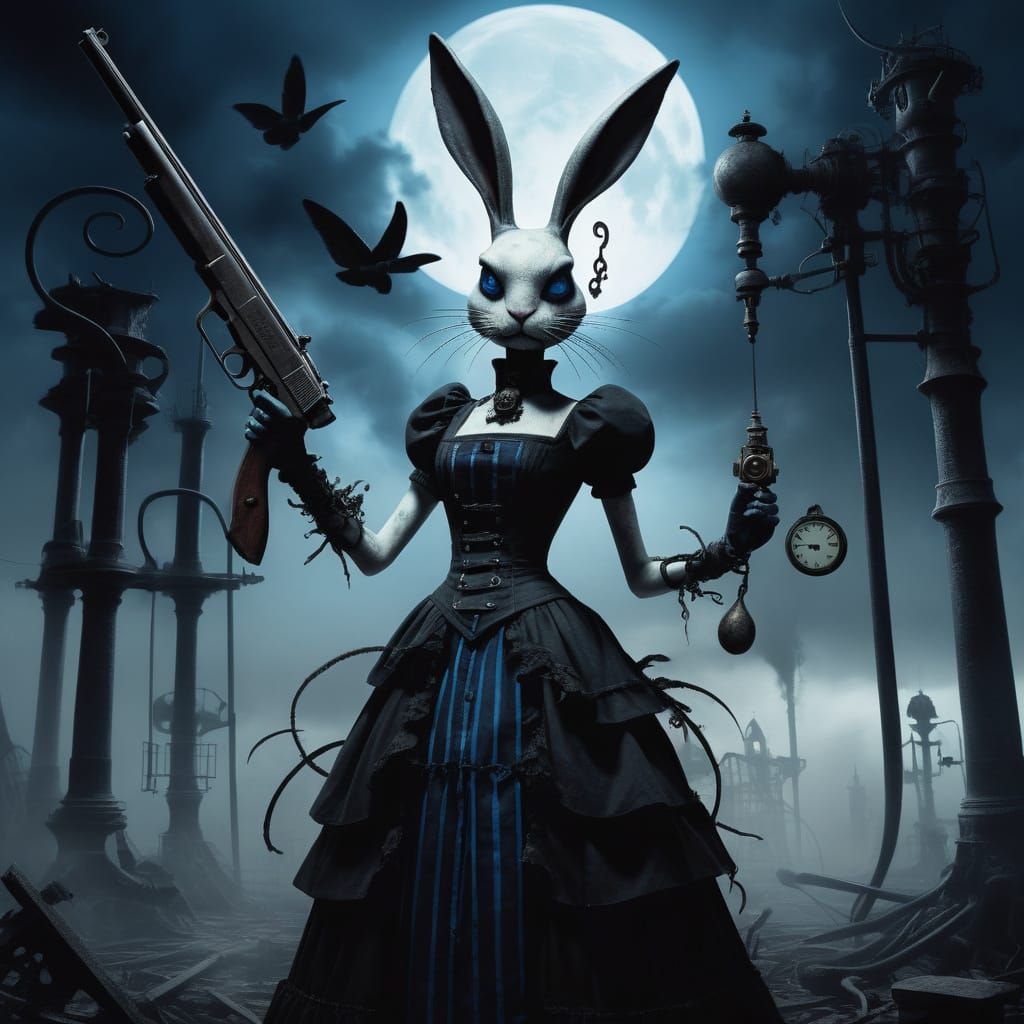 Steampunk Dorothy Confronts a Nightmare World