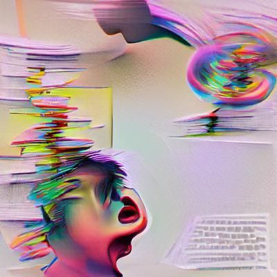 Abstract Swirling Vortex of Colors and Shapes