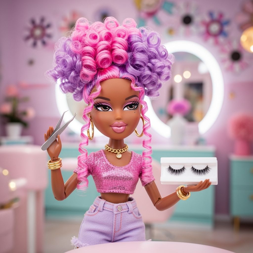 Glamorous Bratz Doll in Lash Salon, Pop Surrealism