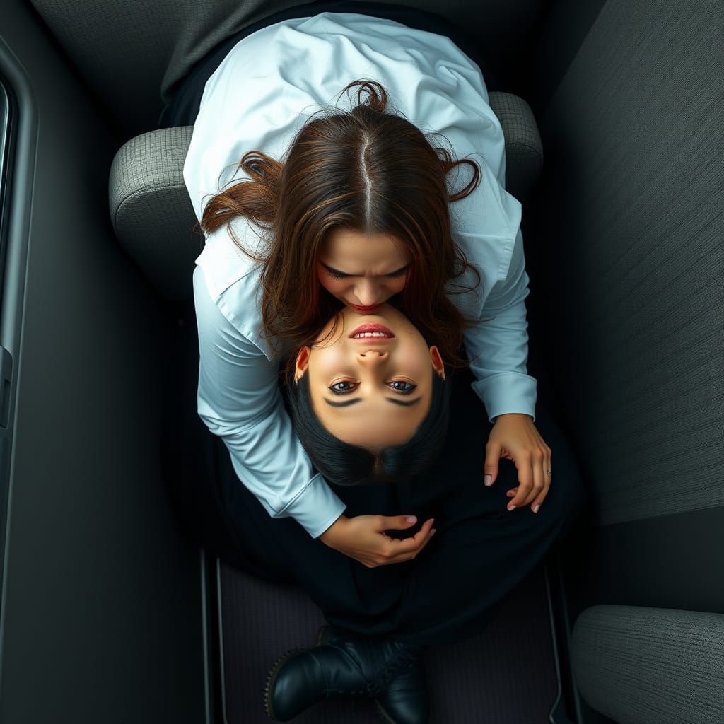 Hyperrealistic Portrait of a Sad Woman in Distress