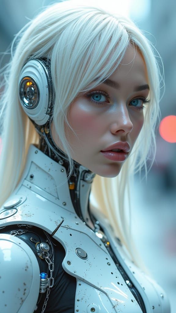 Futuristic Cyborg Goddess of Technology & Steel