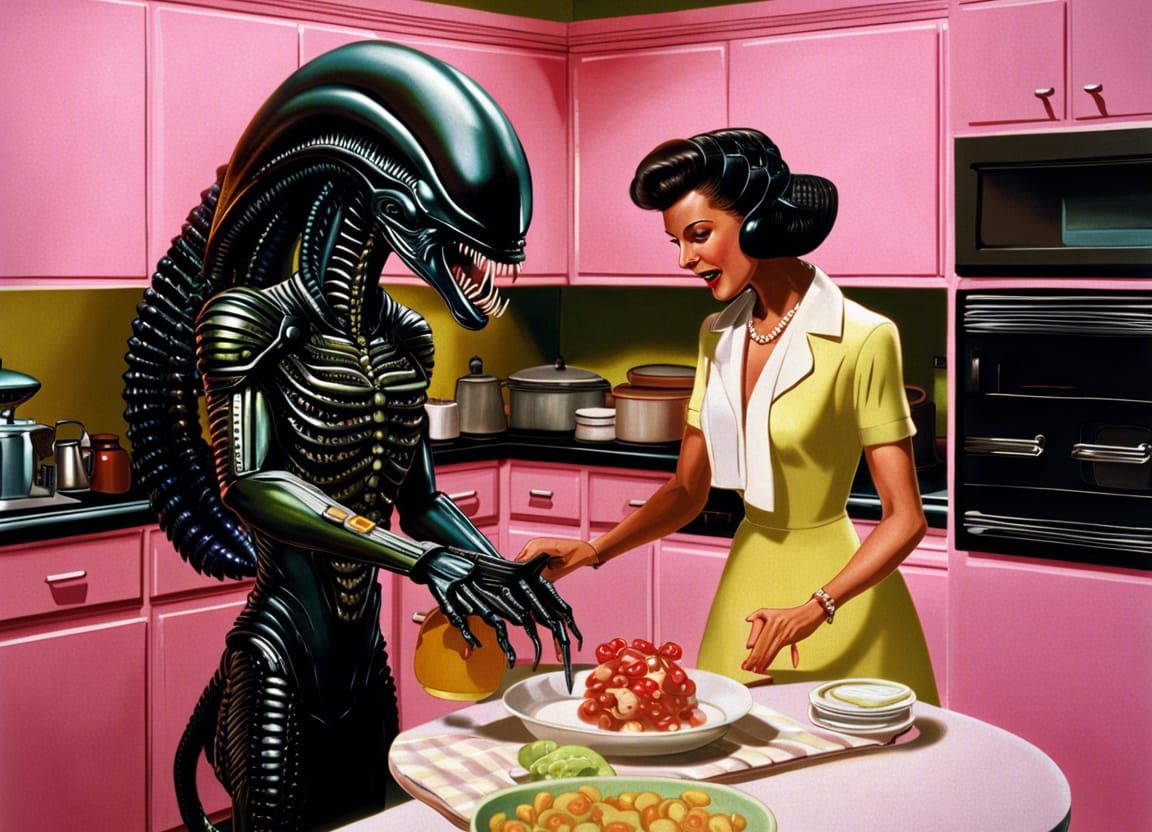 Alien as a 1950’s Housewife