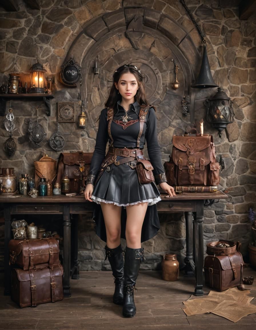 Enchanted Witchcore Backpack in Dark Fantasy Classroom