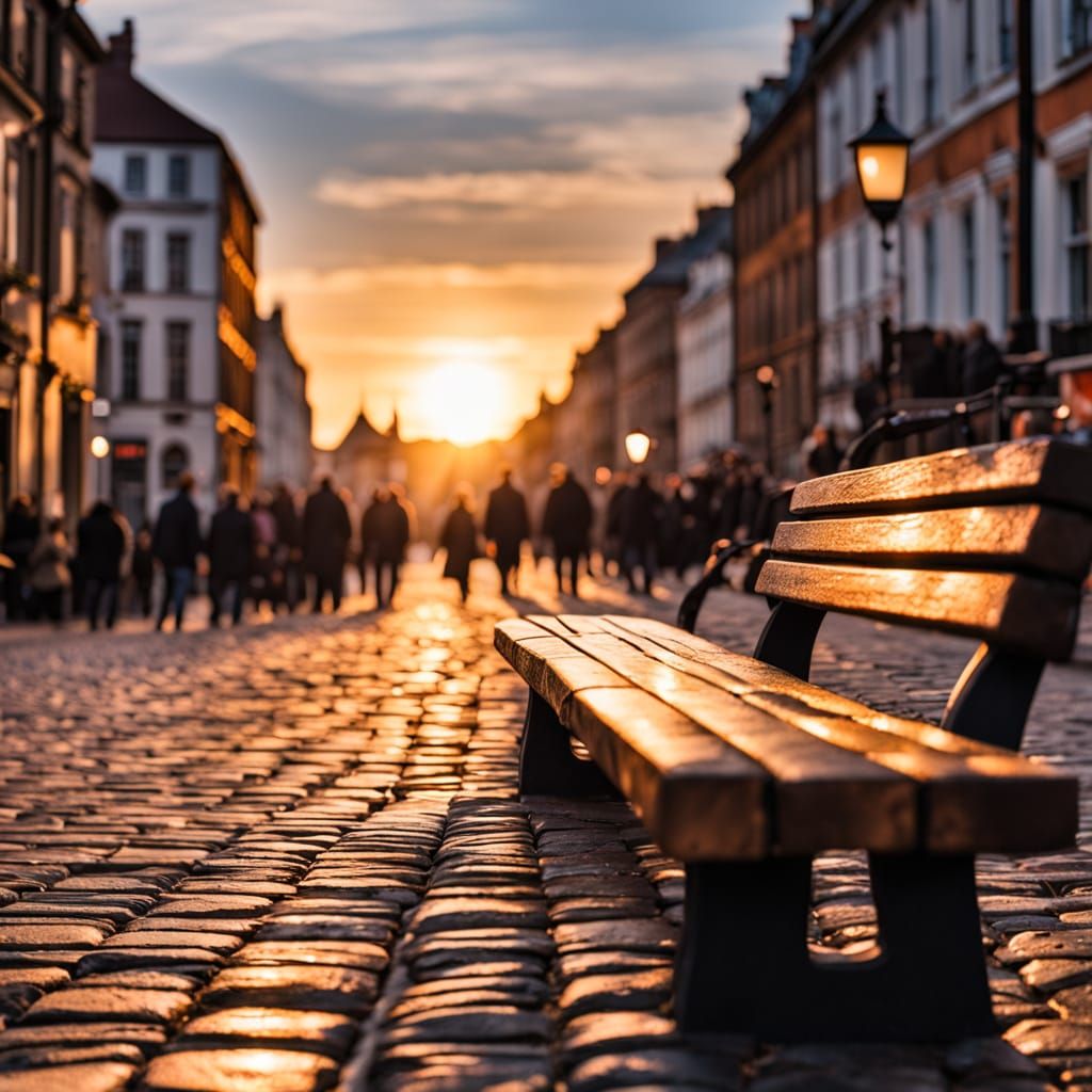 The Bench in the town of CALZORES